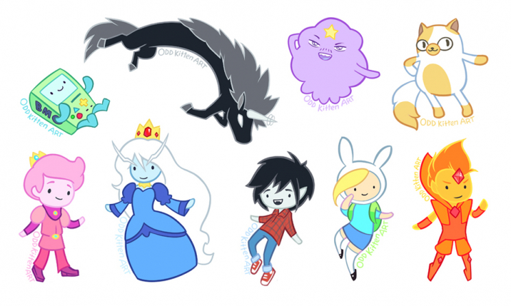 Adventure Time Sticker Designs
